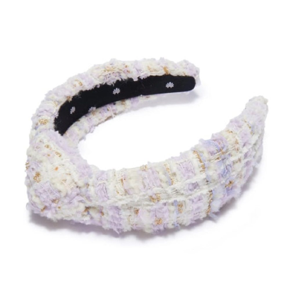 Lele Sadoughi tweed knotted headband in Lilac
